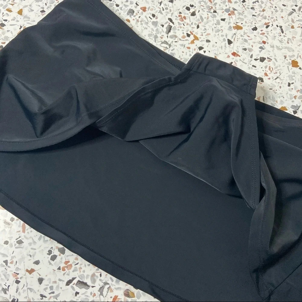 FRENCH RIVIERA | Retro Swim Skirt Minimalist Swimsuit Skort Bottoms Size 12 - Picture 3 of 7